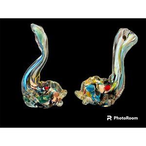 2pc Glass Fish Set